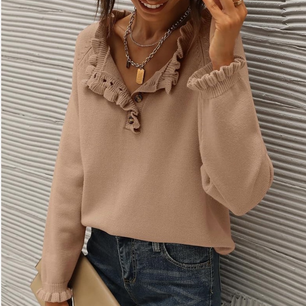 BTFBM Ruffle Edge Sweater - Picture 1 of 5
